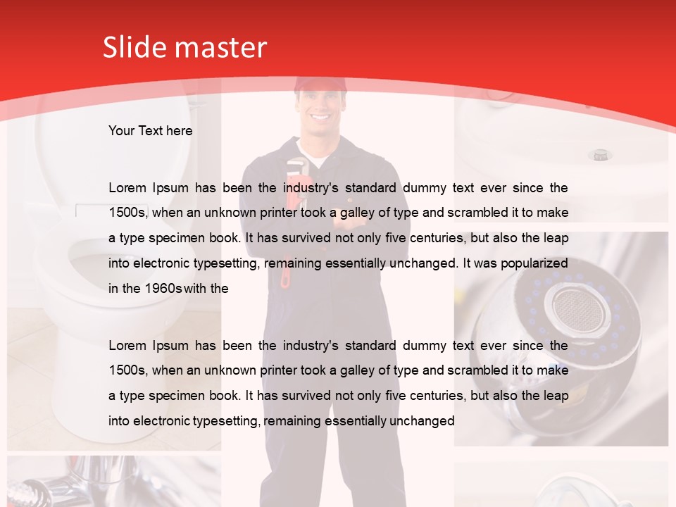 Drain Repairman Equipment PowerPoint Template