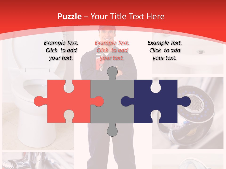 Drain Repairman Equipment PowerPoint Template