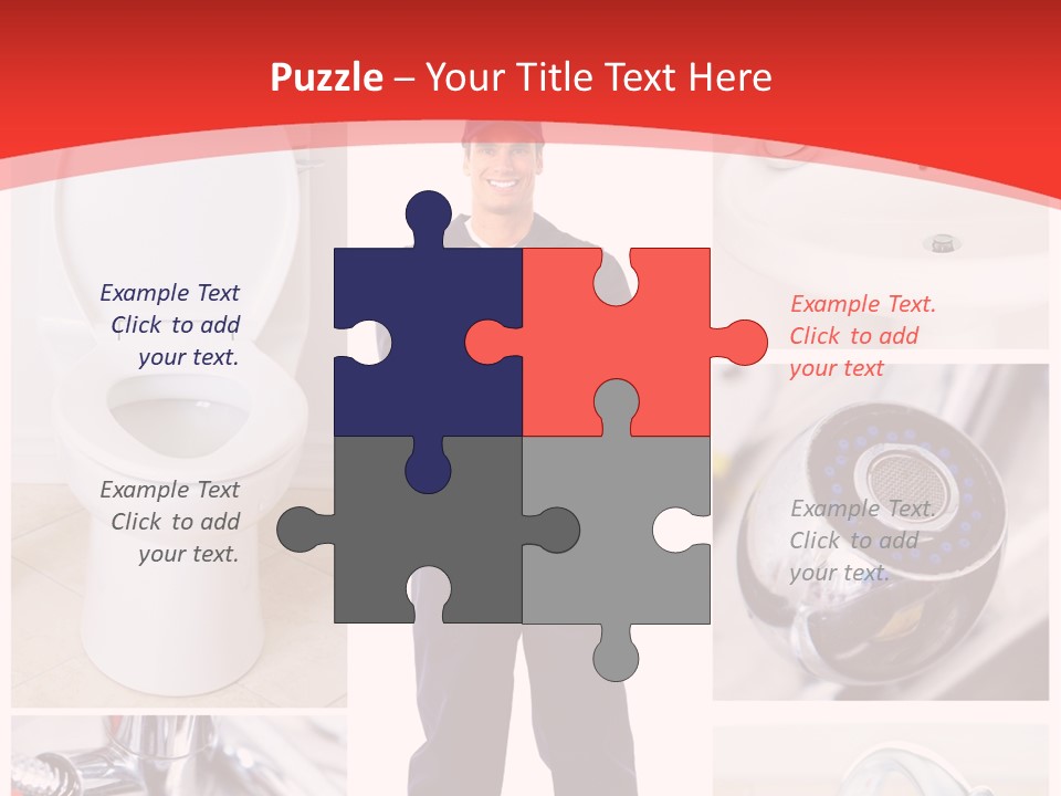 Drain Repairman Equipment PowerPoint Template