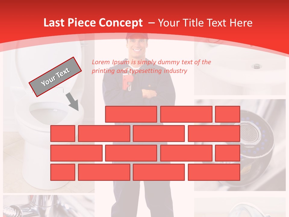 Drain Repairman Equipment PowerPoint Template