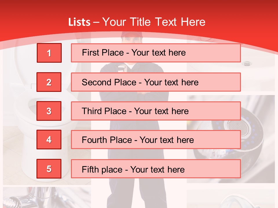 Drain Repairman Equipment PowerPoint Template