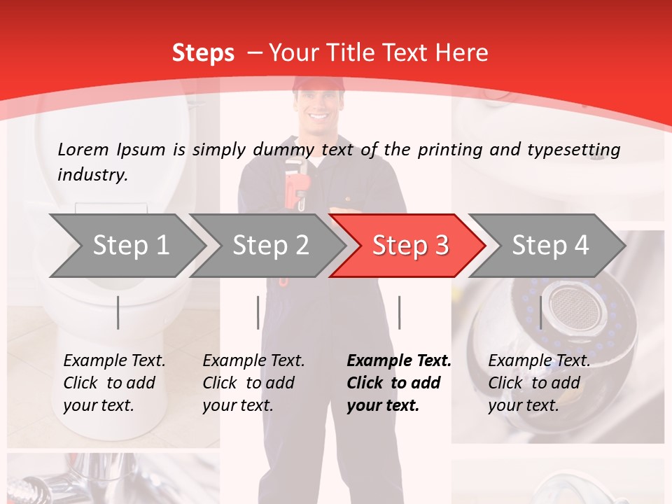 Drain Repairman Equipment PowerPoint Template
