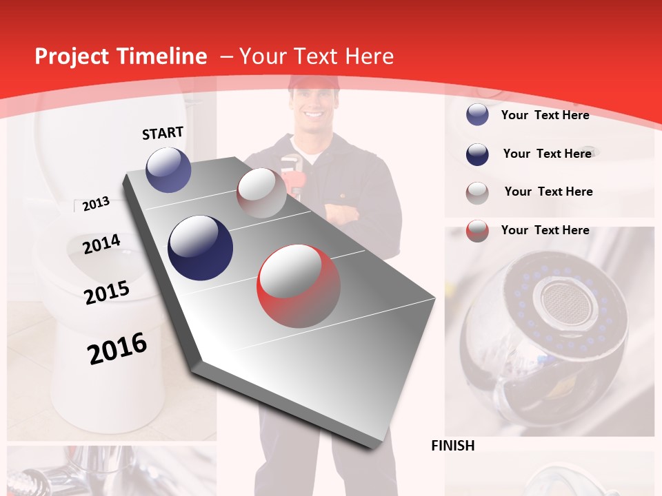 Drain Repairman Equipment PowerPoint Template