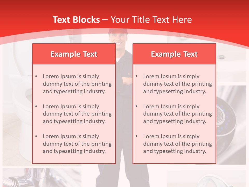 Drain Repairman Equipment PowerPoint Template