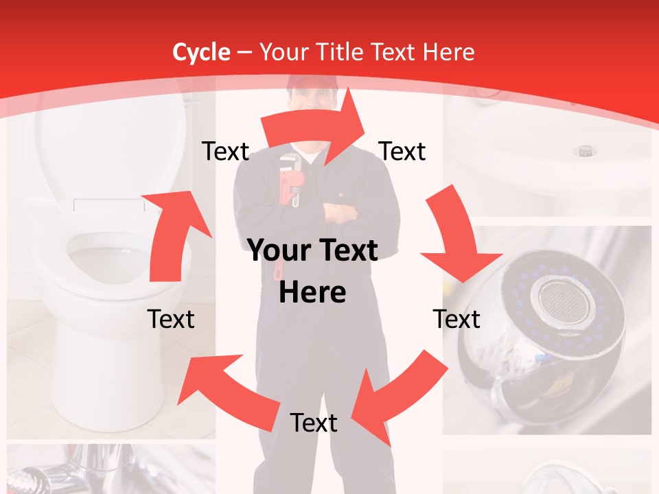 Drain Repairman Equipment PowerPoint Template