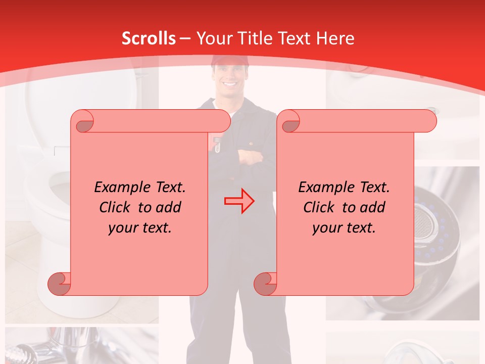 Drain Repairman Equipment PowerPoint Template