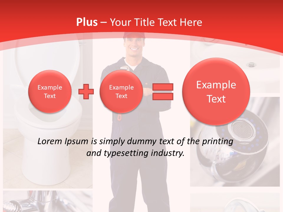 Drain Repairman Equipment PowerPoint Template