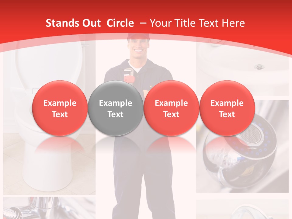 Drain Repairman Equipment PowerPoint Template