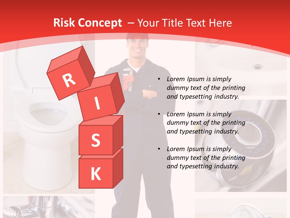 Drain Repairman Equipment PowerPoint Template