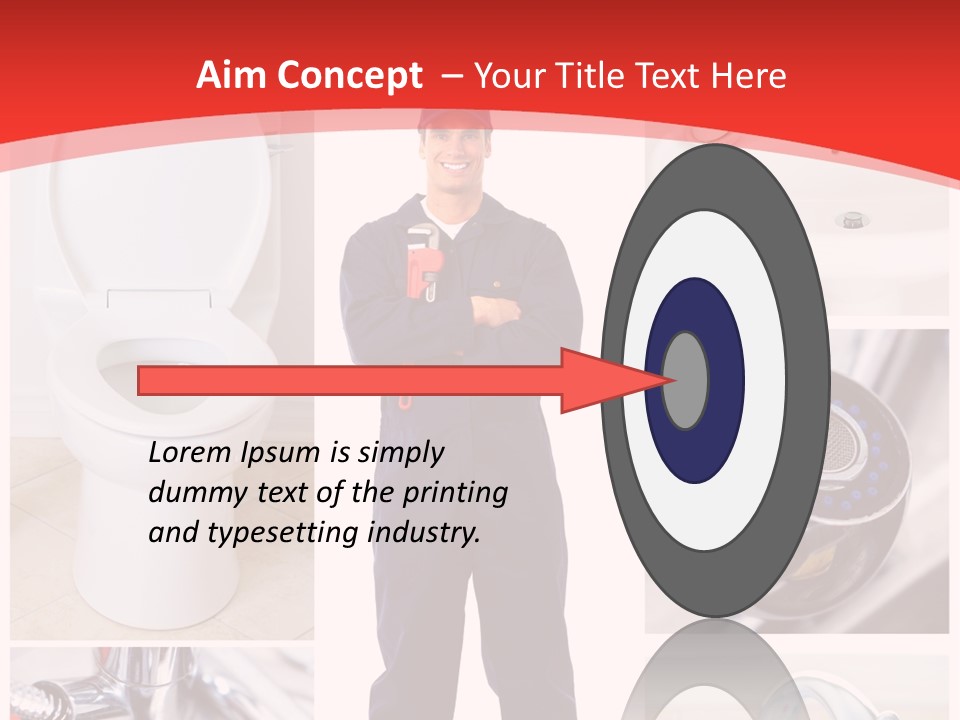 Drain Repairman Equipment PowerPoint Template