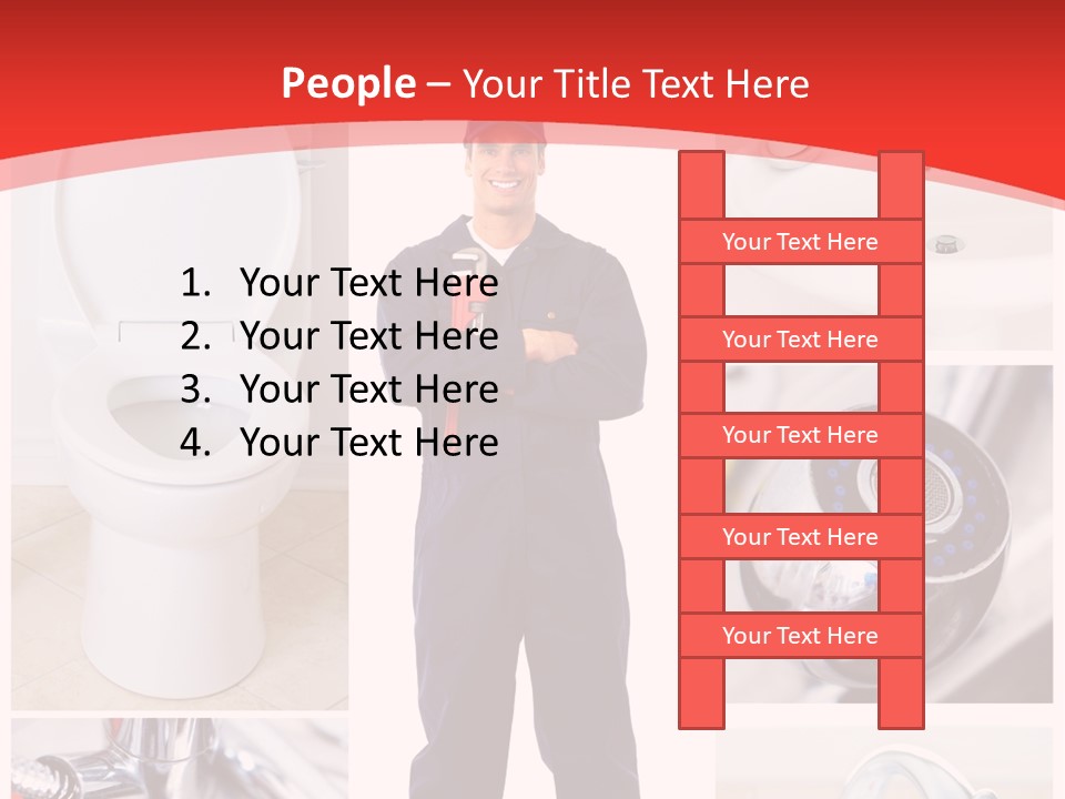 Drain Repairman Equipment PowerPoint Template