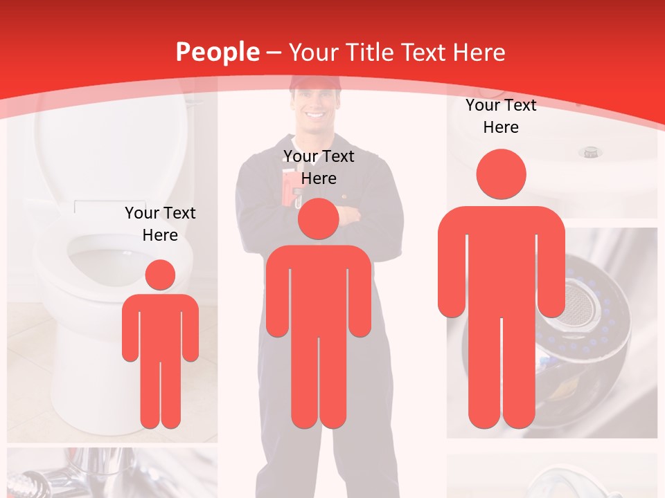 Drain Repairman Equipment PowerPoint Template