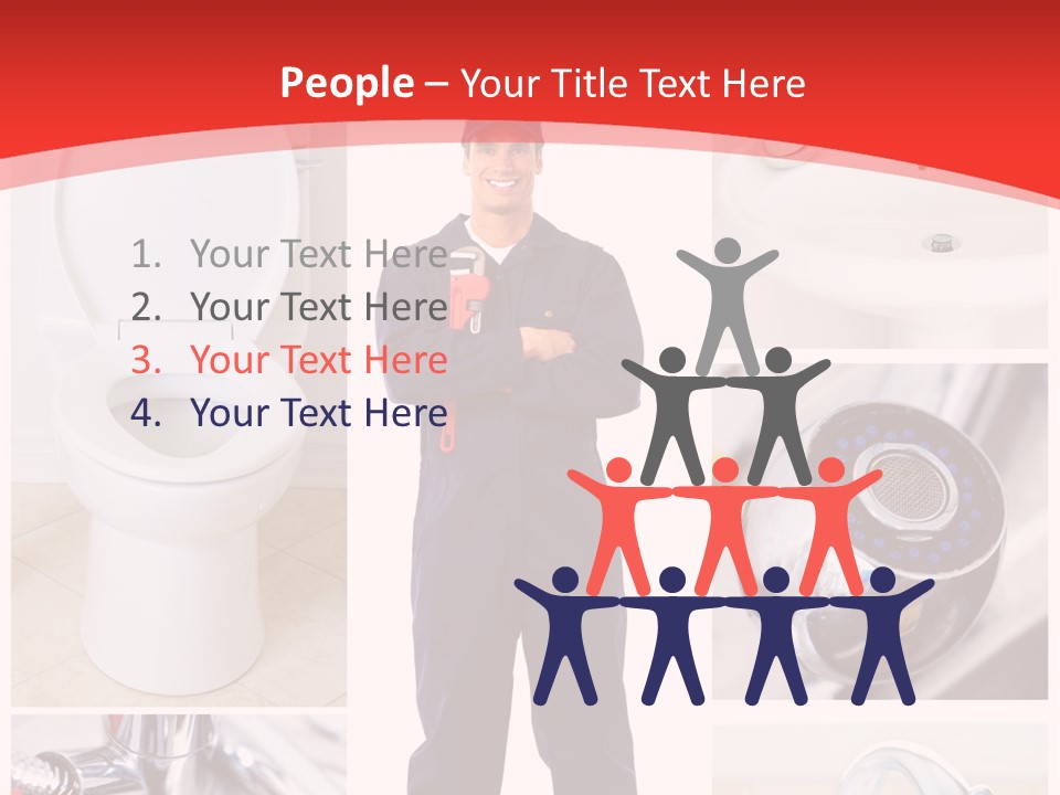 Drain Repairman Equipment PowerPoint Template