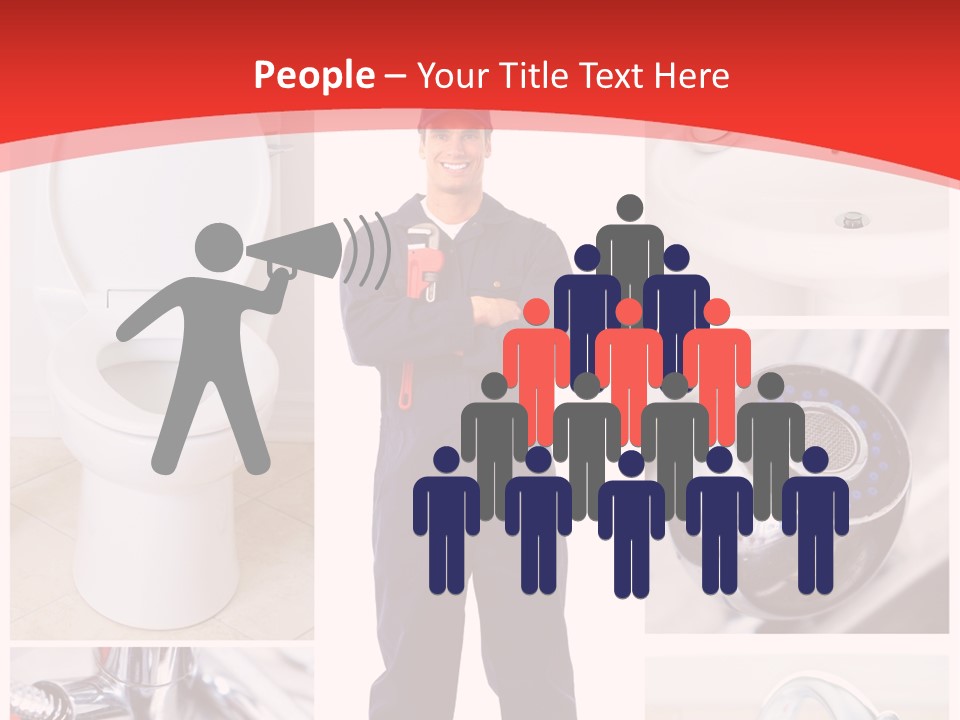 Drain Repairman Equipment PowerPoint Template