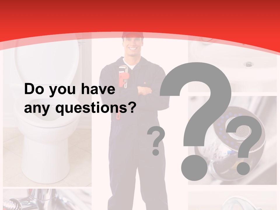 Drain Repairman Equipment PowerPoint Template