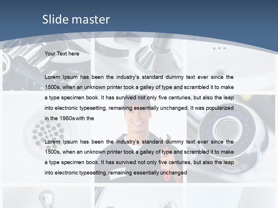 Industrial Installing Person PowerPoint Template