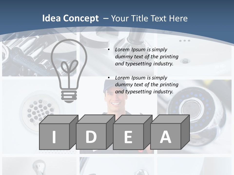 Industrial Installing Person PowerPoint Template