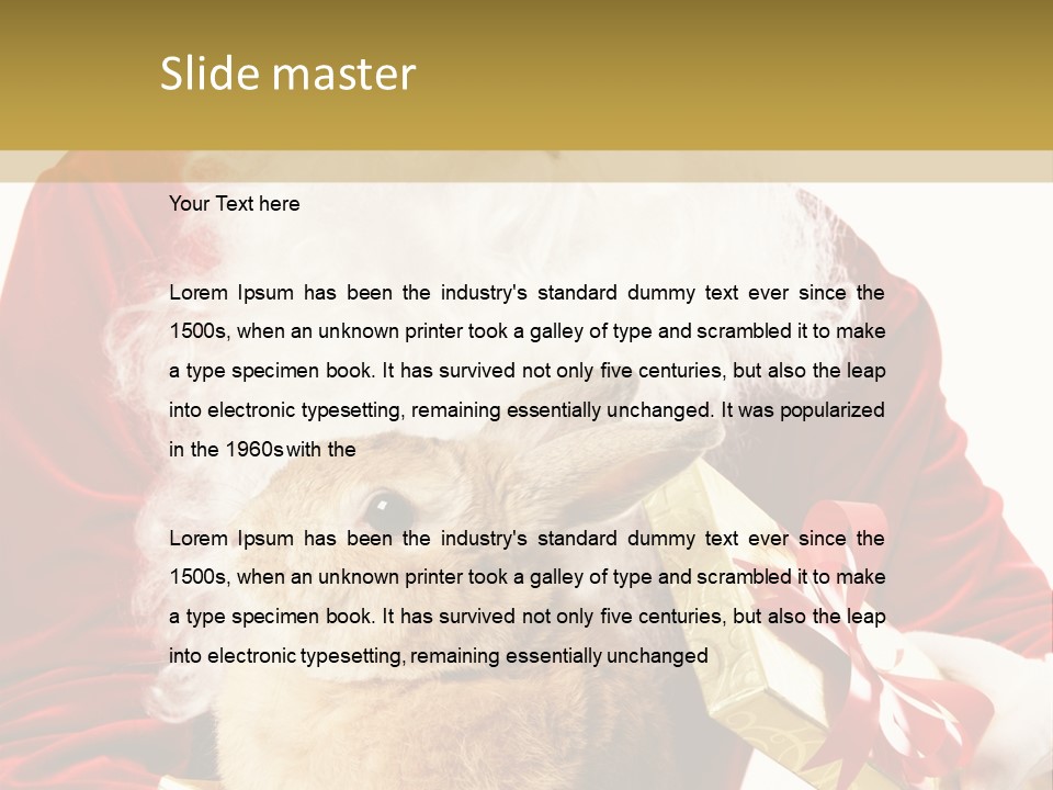 Box Winter Bunny PowerPoint Template