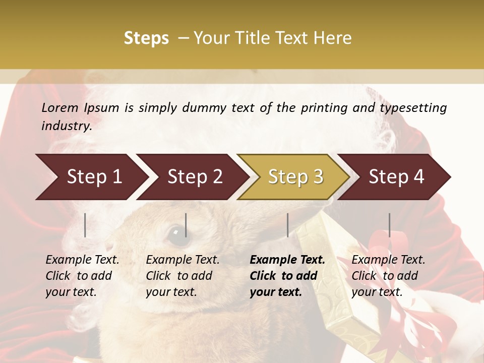 Box Winter Bunny PowerPoint Template