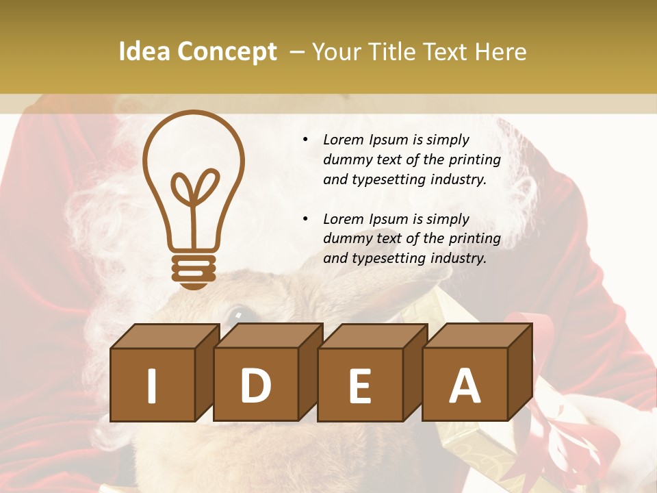 Box Winter Bunny PowerPoint Template