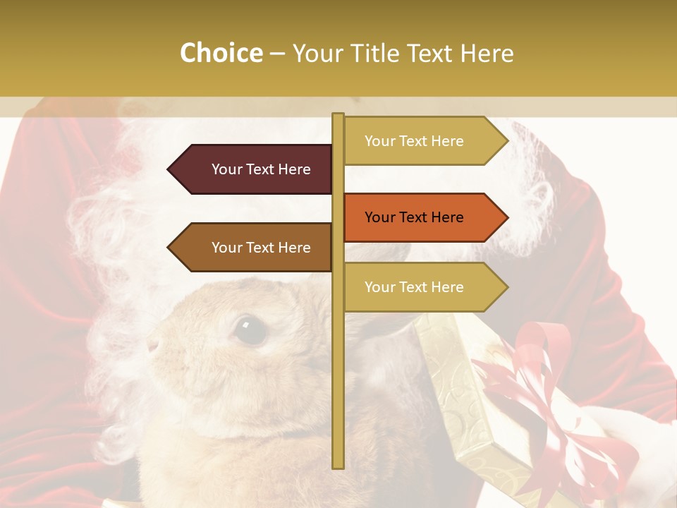 Box Winter Bunny PowerPoint Template