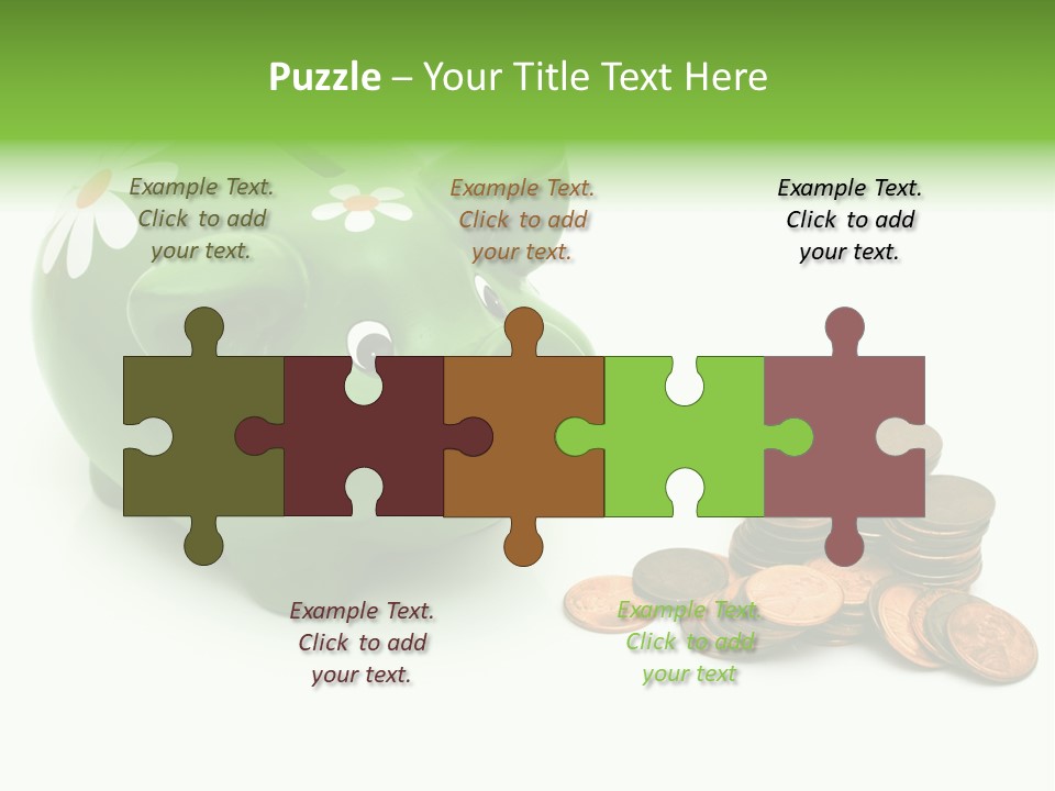 Green Save Savings PowerPoint Template