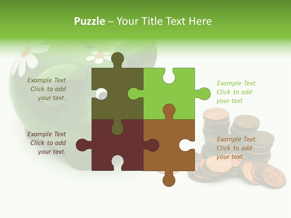 Green Save Savings PowerPoint Template