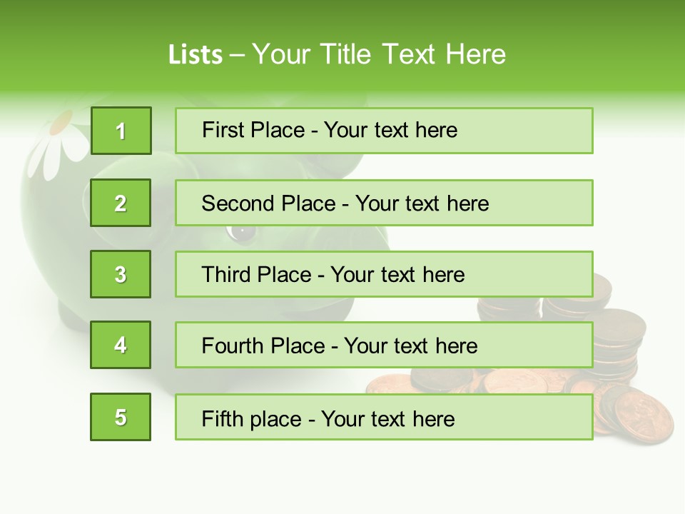 Green Save Savings PowerPoint Template