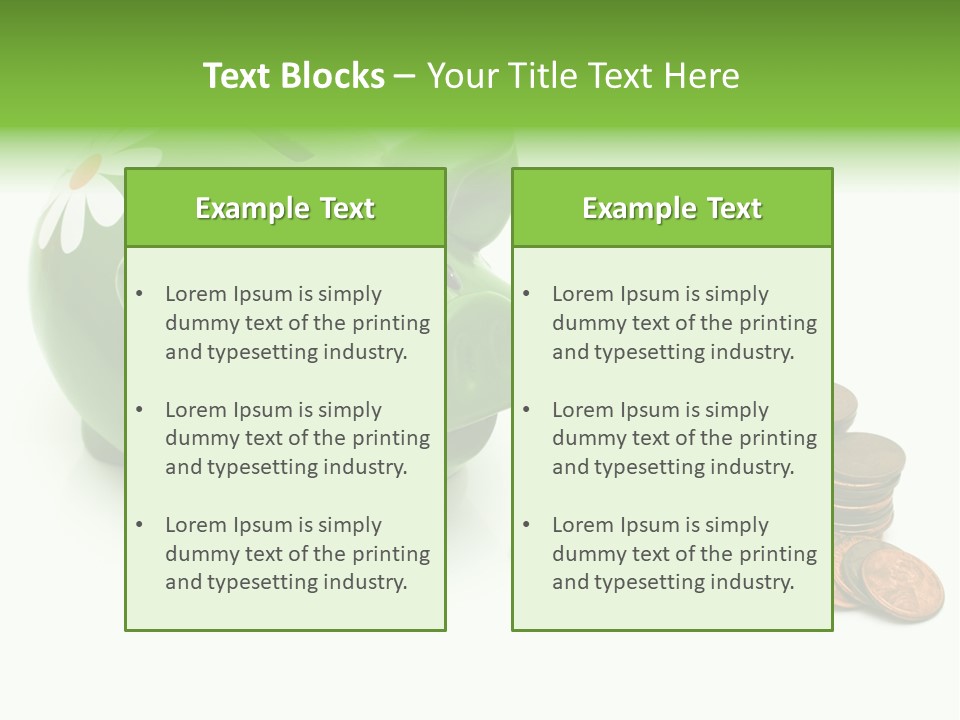 Green Save Savings PowerPoint Template