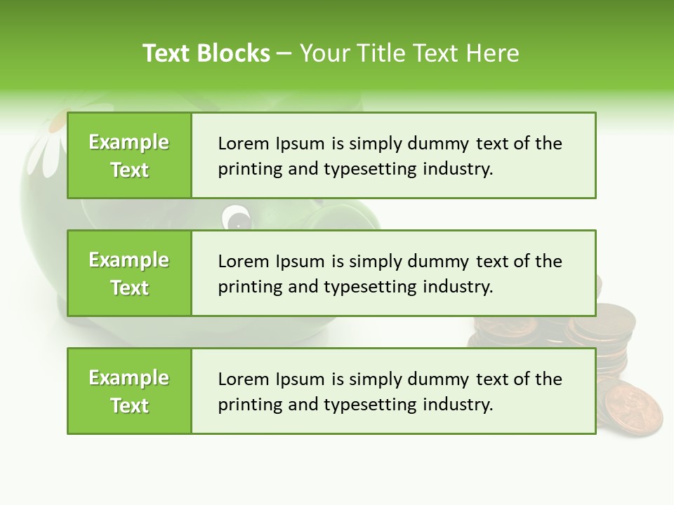 Green Save Savings PowerPoint Template
