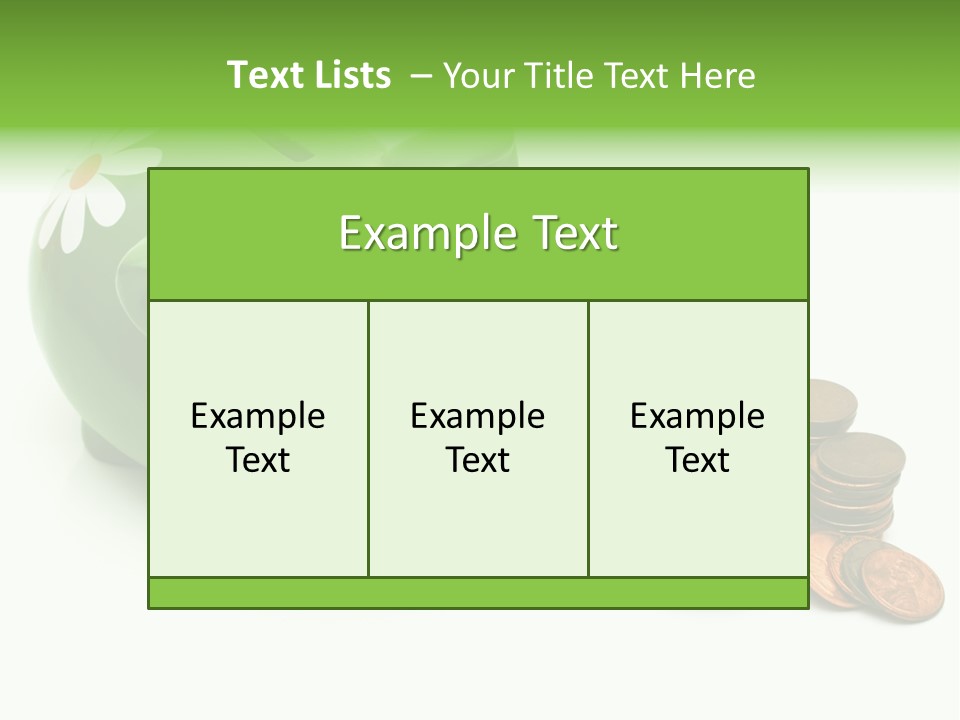 Green Save Savings PowerPoint Template