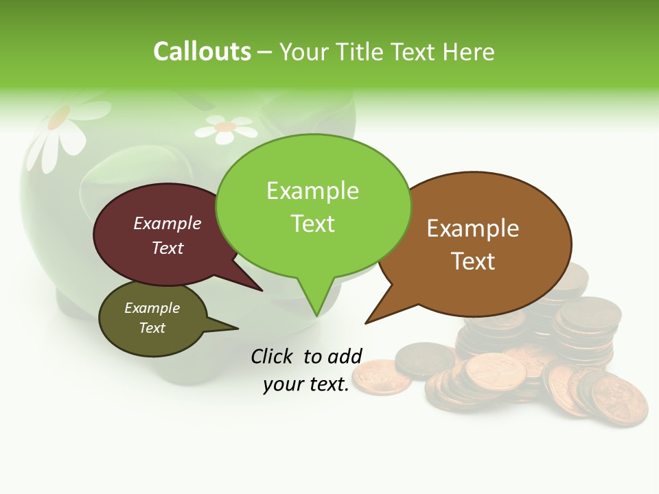 Green Save Savings PowerPoint Template