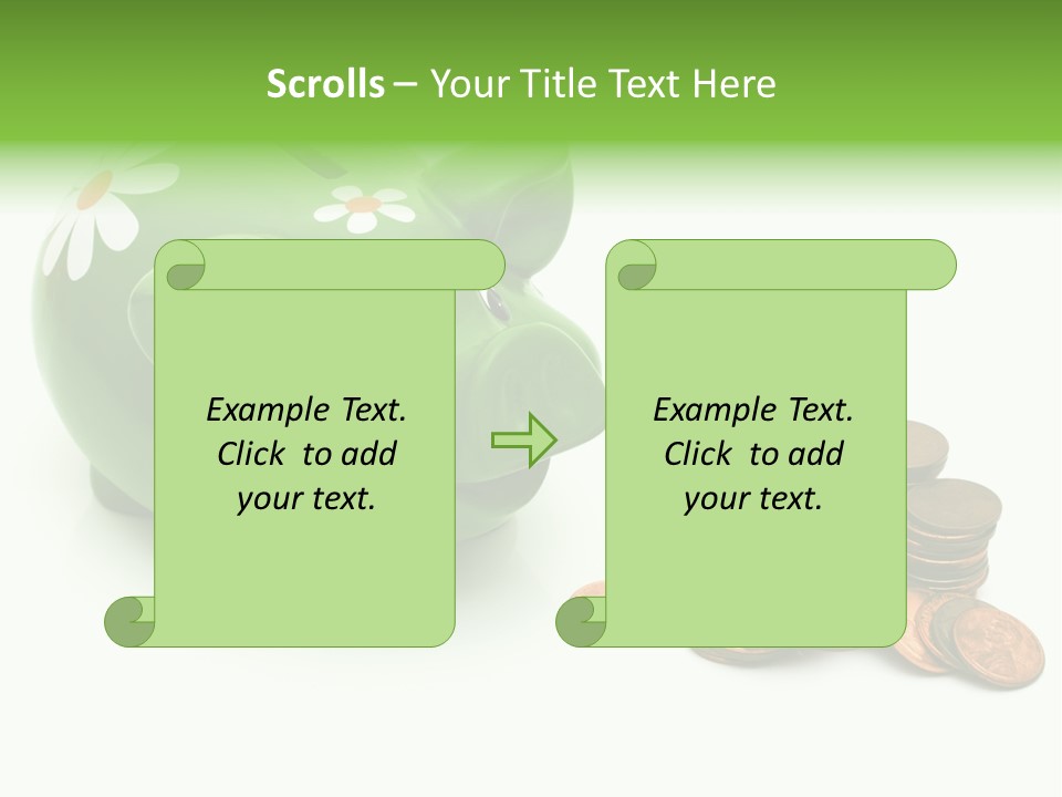Green Save Savings PowerPoint Template
