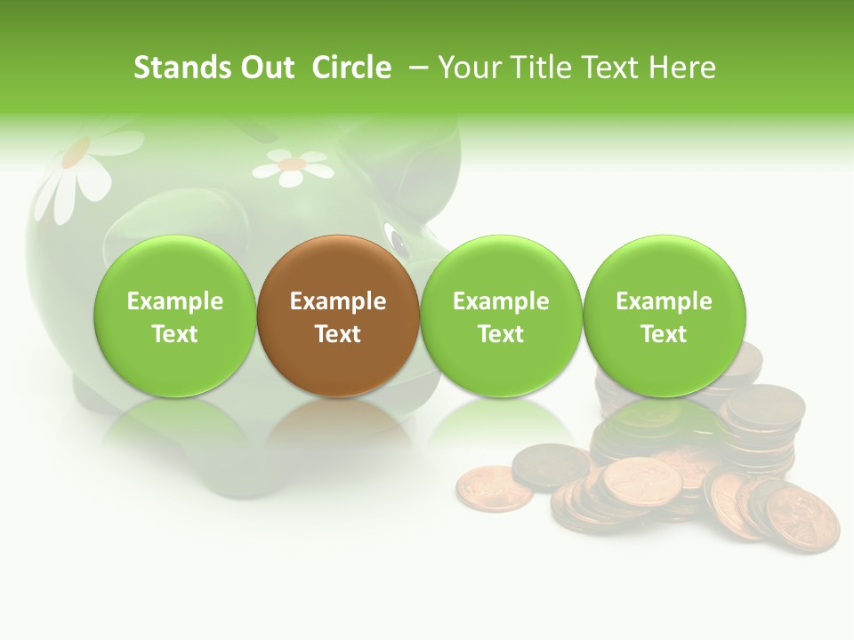 Green Save Savings PowerPoint Template