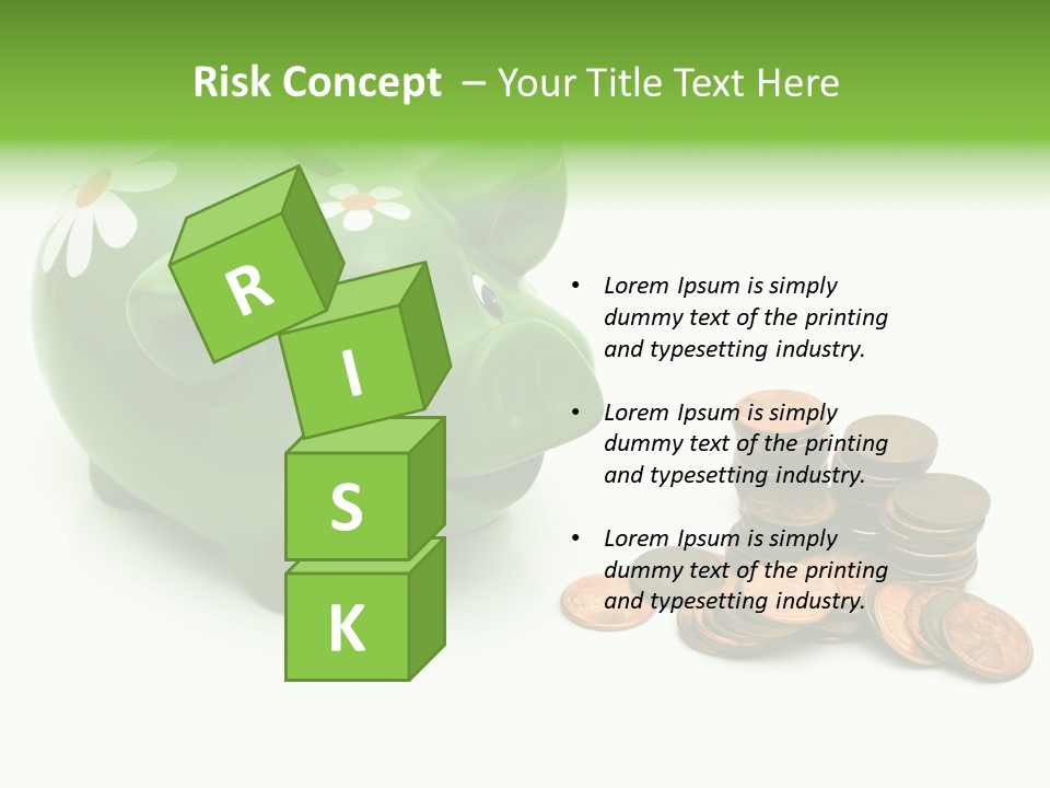 Green Save Savings PowerPoint Template