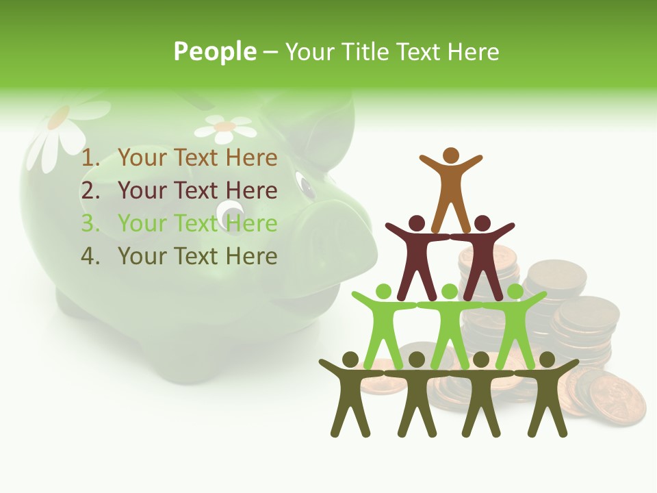 Green Save Savings PowerPoint Template