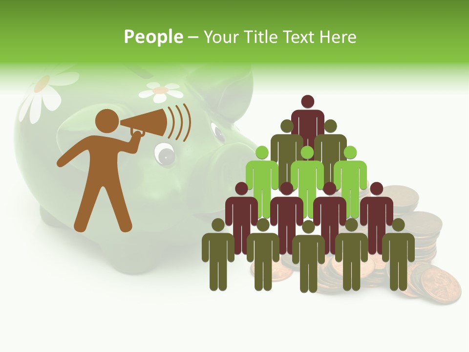 Green Save Savings PowerPoint Template