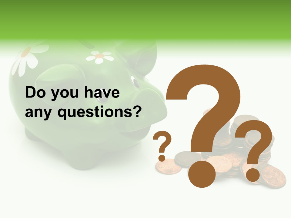 Green Save Savings PowerPoint Template