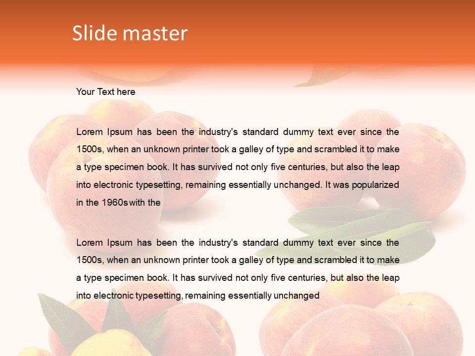Orange Vitamins Harvest PowerPoint Template
