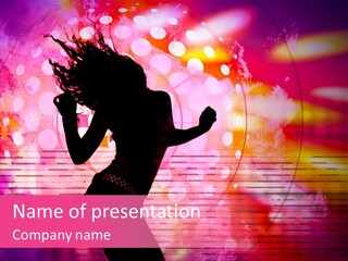 Move Black Laser PowerPoint Template