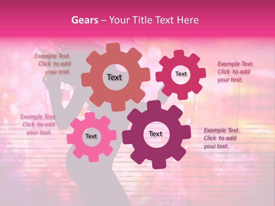 Move Black Laser PowerPoint Template