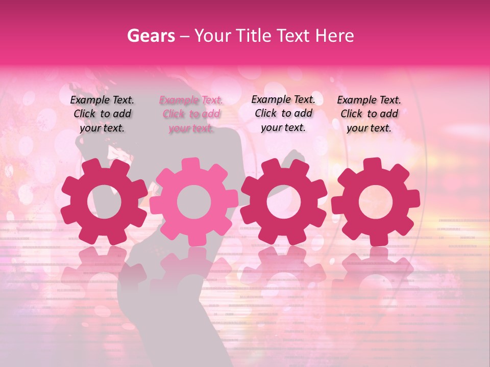 Move Black Laser PowerPoint Template