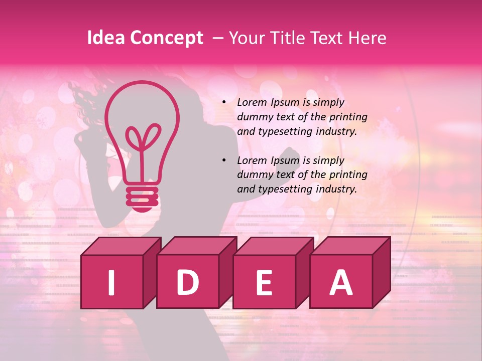 Move Black Laser PowerPoint Template