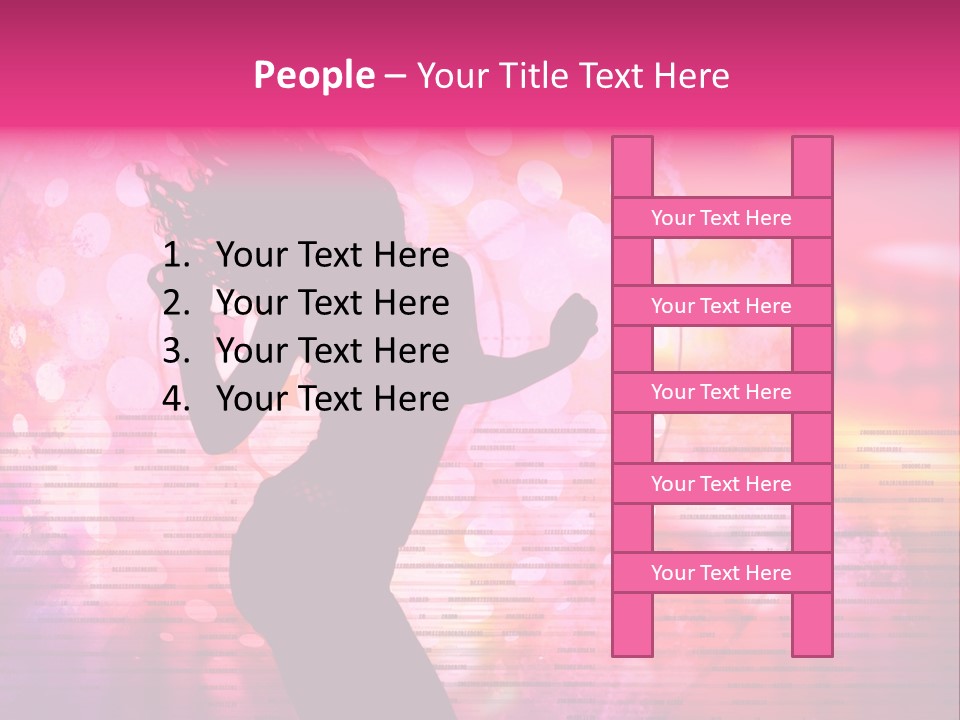 Move Black Laser PowerPoint Template