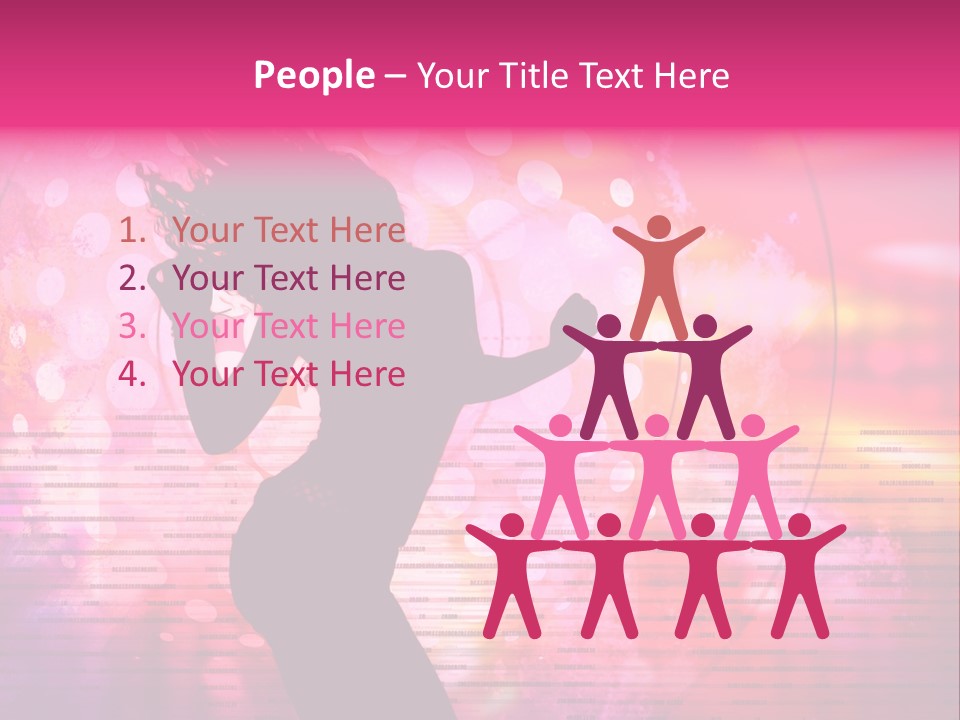 Move Black Laser PowerPoint Template