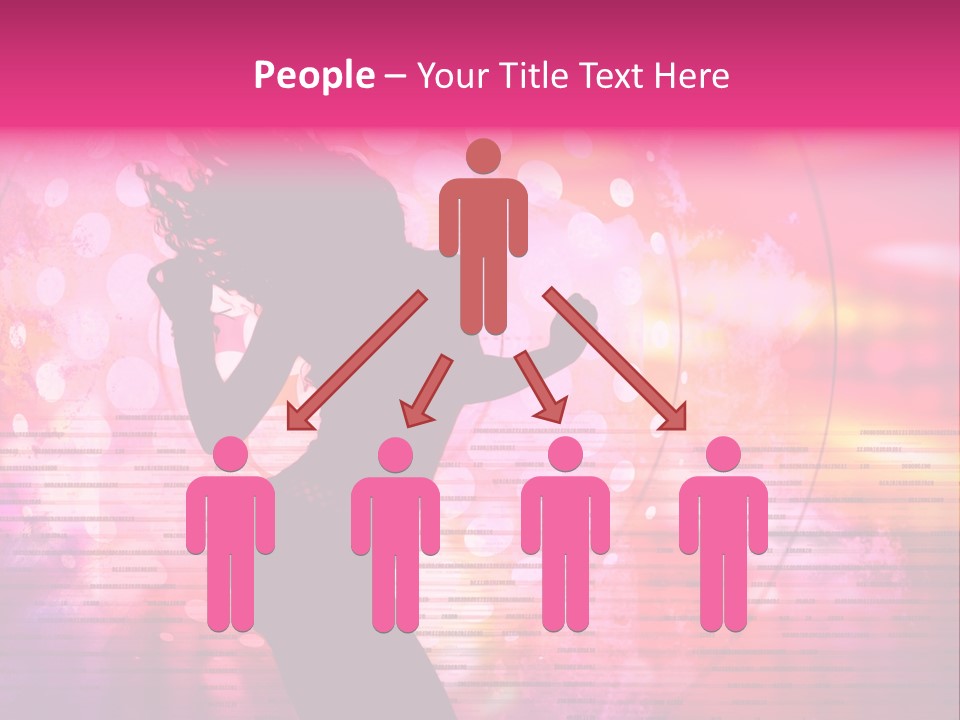 Move Black Laser PowerPoint Template