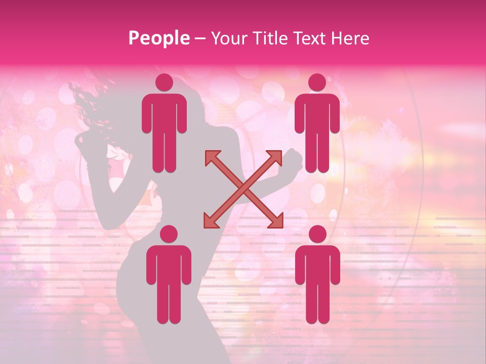 Move Black Laser PowerPoint Template