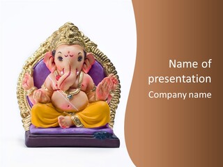 White Religious Idol PowerPoint Template