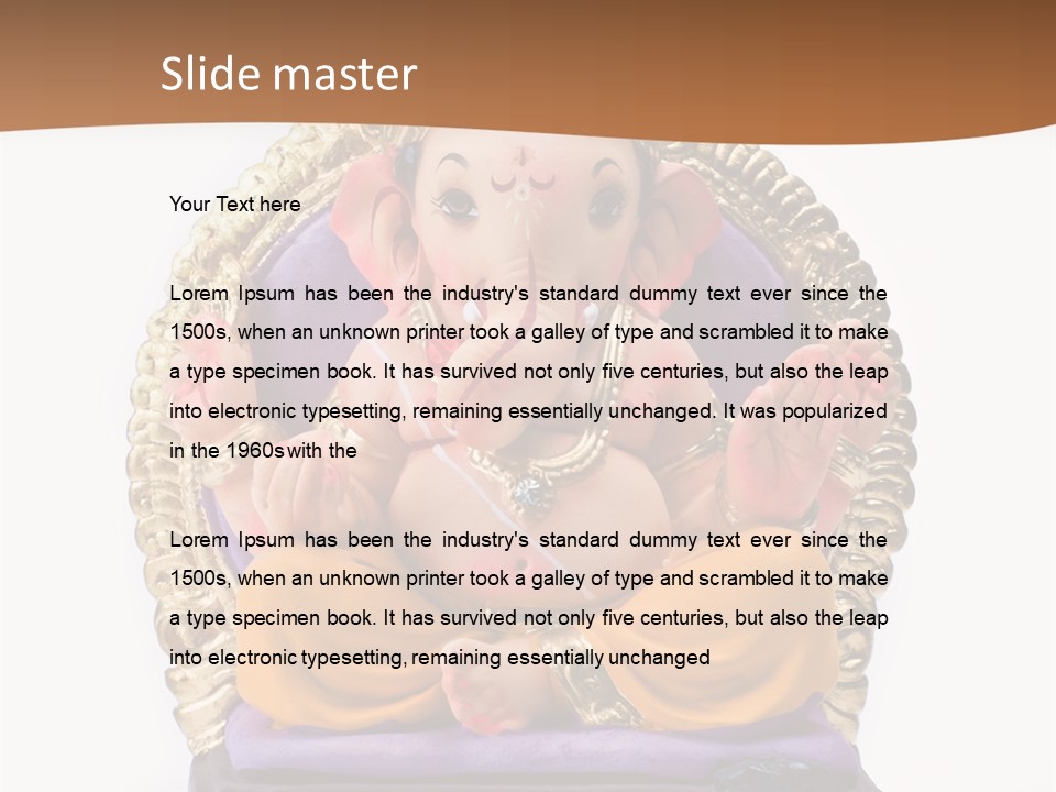 White Religious Idol PowerPoint Template