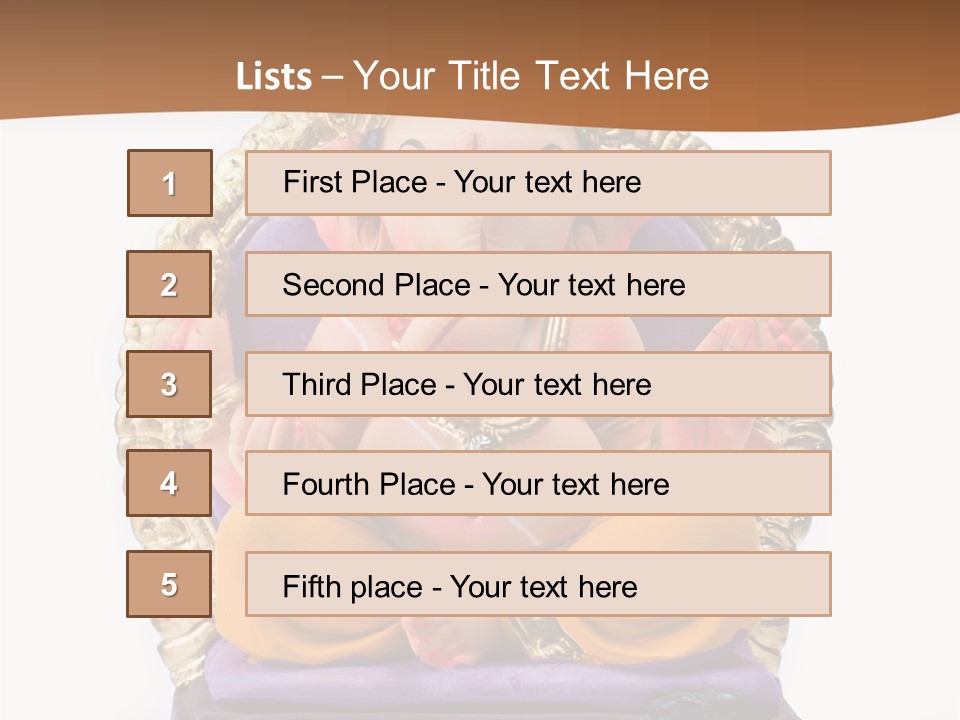 White Religious Idol PowerPoint Template